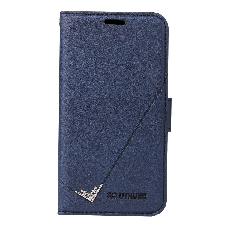 For iPhone 11 GQUTROBE Right Angle Leather Phone Case (Blue) - HoMEdemic™ 