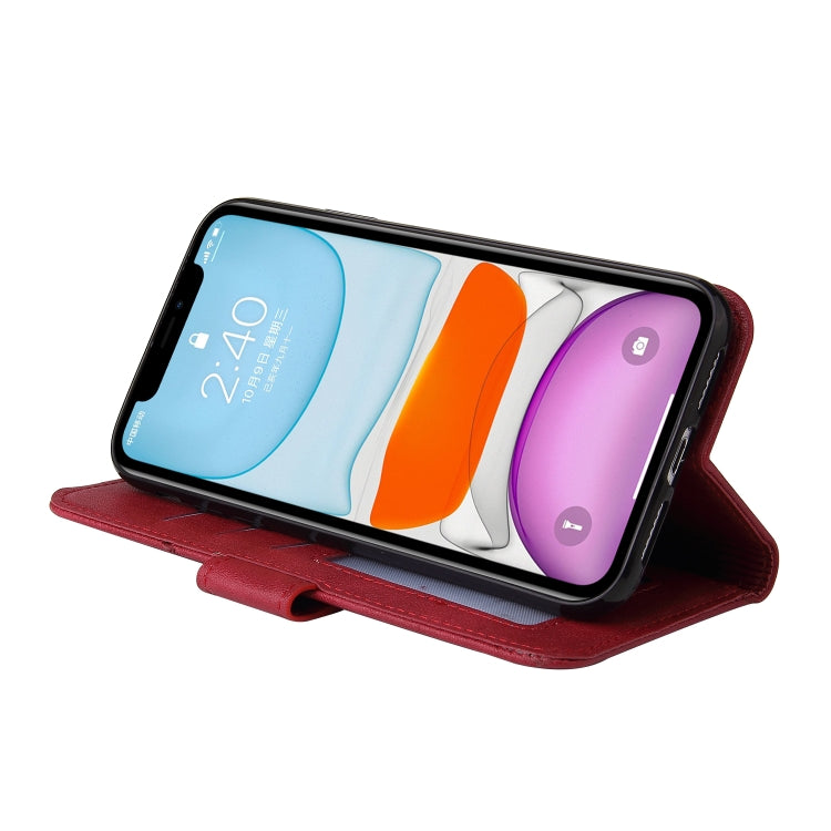 For iPhone 11 Pro GQUTROBE Right Angle Leather Phone Case(Red) - HoMEdemic™ 