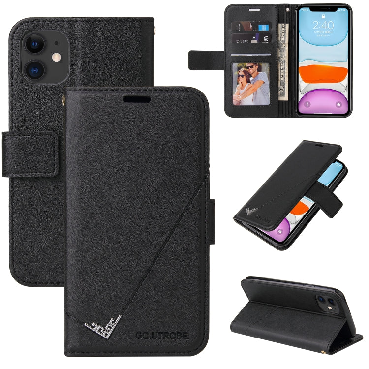 For iPhone 11 Pro GQUTROBE Right Angle Leather Phone Case(Black) - HoMEdemic™ 