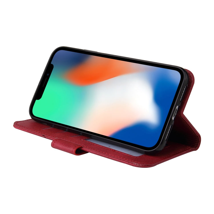 For iPhone X / XS GQUTROBE Right Angle Leather Phone Case(Red) - HoMEdemic™ 