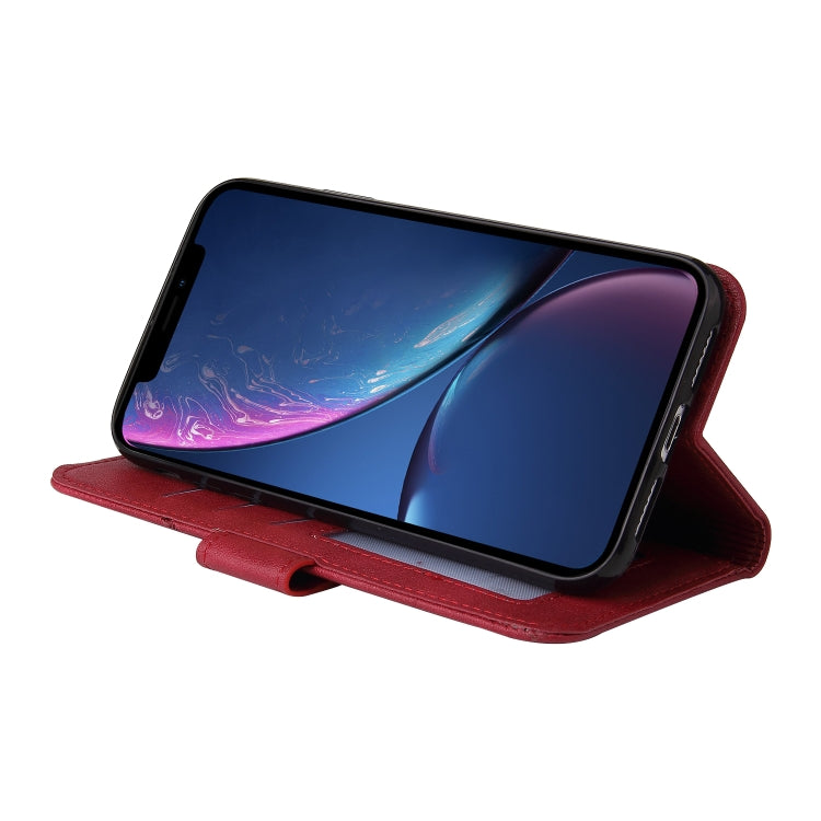 For iPhone XR GQUTROBE Right Angle Leather Phone Case(Red) - HoMEdemic™ 