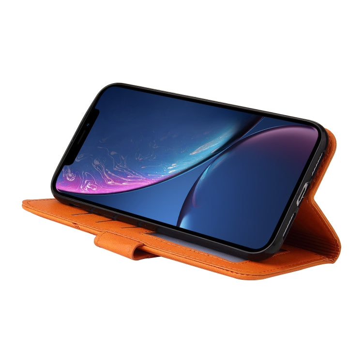 For iPhone XR GQUTROBE Right Angle Leather Phone Case(Orange) - HoMEdemic™ 