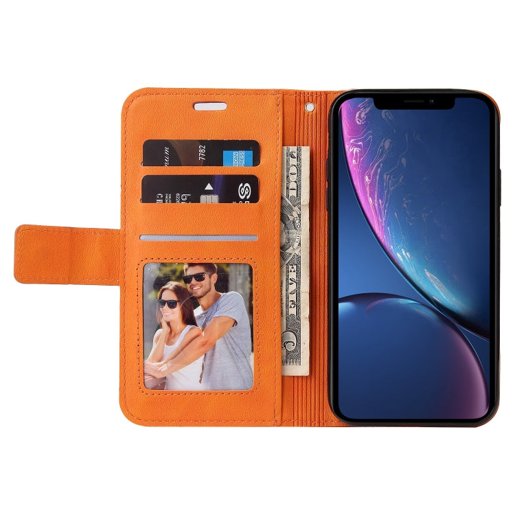 For iPhone XR GQUTROBE Right Angle Leather Phone Case(Orange) - HoMEdemic™ 