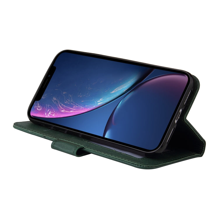 For iPhone XR GQUTROBE Right Angle Leather Phone Case(Green) - HoMEdemic™ 