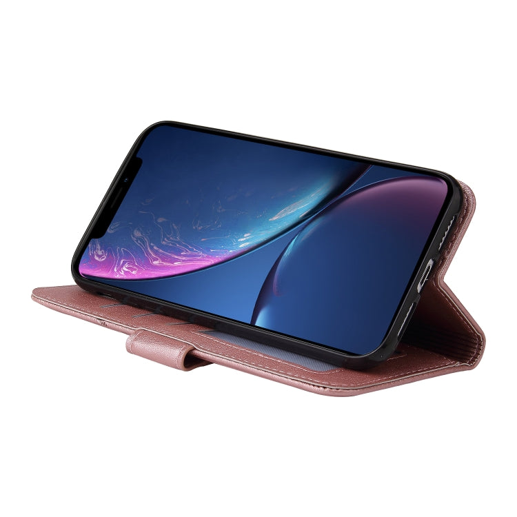 For iPhone XR GQUTROBE Right Angle Leather Phone Case(Rose Gold) - HoMEdemic™ 
