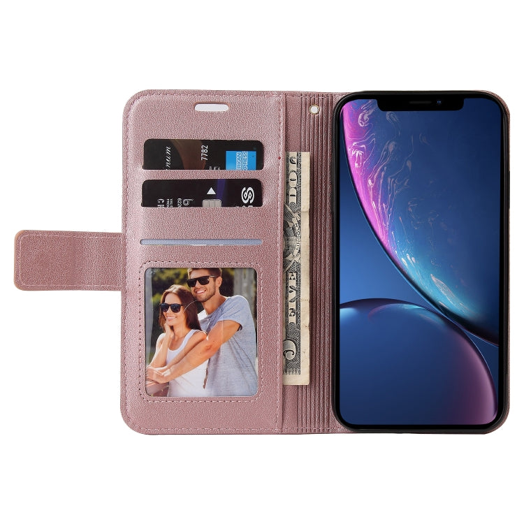 For iPhone XR GQUTROBE Right Angle Leather Phone Case(Rose Gold) - HoMEdemic™ 