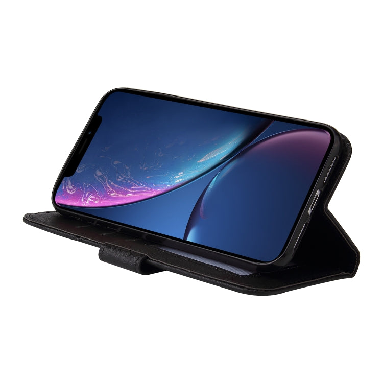 For iPhone XR GQUTROBE Right Angle Leather Phone Case(Black) - HoMEdemic™ 