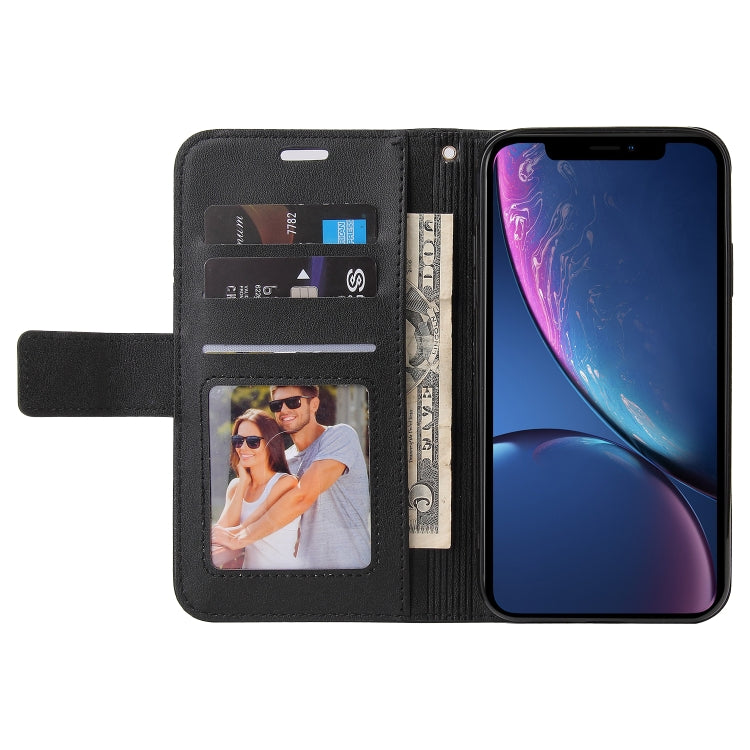 For iPhone XR GQUTROBE Right Angle Leather Phone Case(Black) - HoMEdemic™ 
