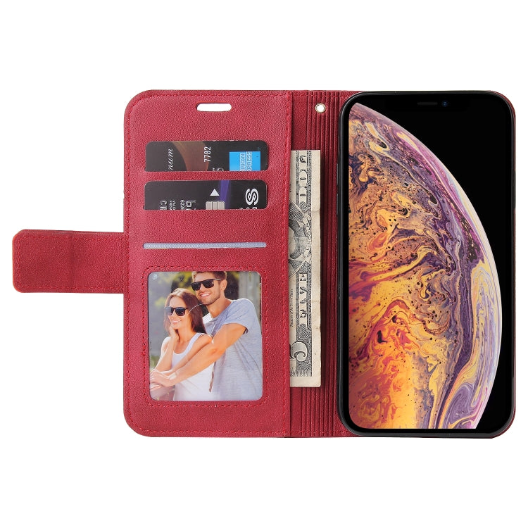 For iPhone XS Max GQUTROBE Right Angle Leather Phone Case(Red) - HoMEdemic™ 