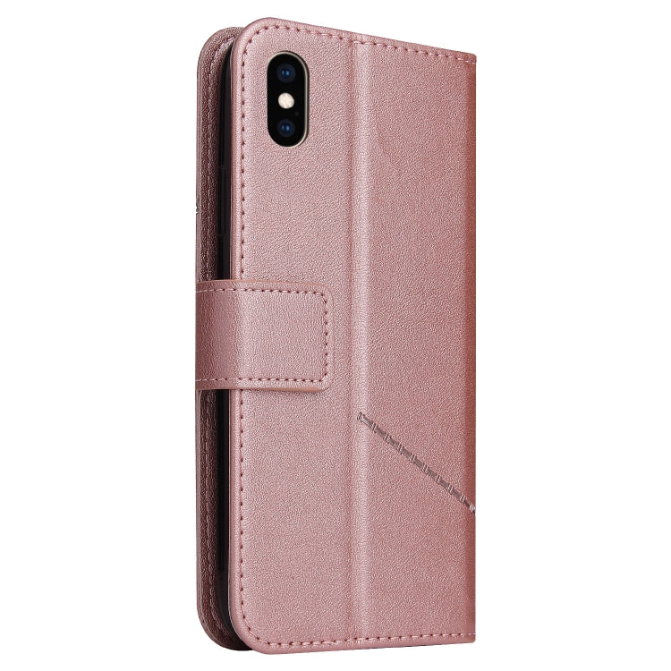 For iPhone XS Max GQUTROBE Right Angle Leather Phone Case(Rose Gold) - HoMEdemic™ 
