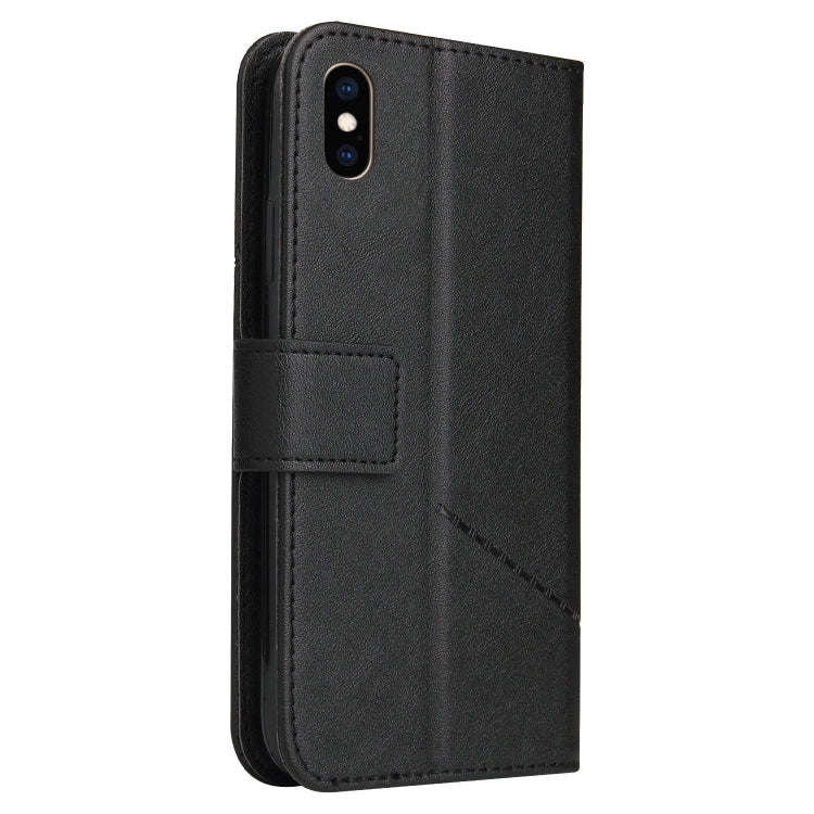 For iPhone XS Max GQUTROBE Right Angle Leather Phone Case(Black) - HoMEdemic™ 
