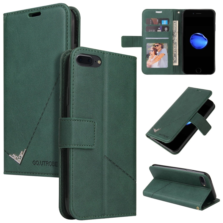 GQUTROBE Right Angle Leather Phone Case For iPhone 7 Plus / 8 Plus(Green) - HoMEdemic™ 