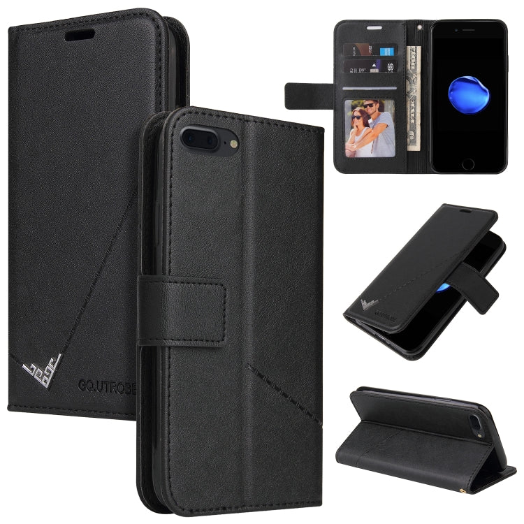 GQUTROBE Right Angle Leather Phone Case For iPhone 7 Plus / 8 Plus(Black) - HoMEdemic™ 