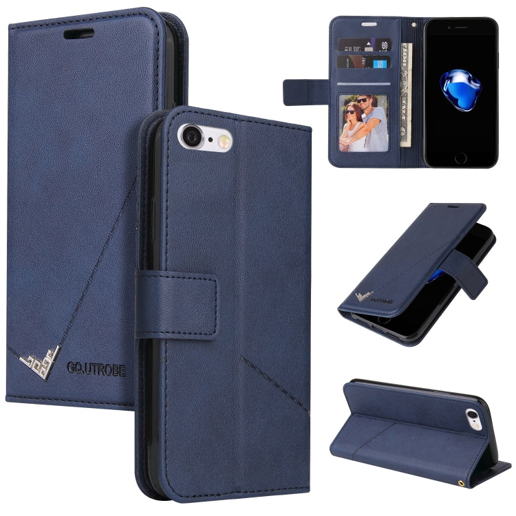 GQUTROBE Right Angle Leather Phone Case For iPhone 7 / 8 / SE 2020 / SE 2022(Blue) - HoMEdemic™ 