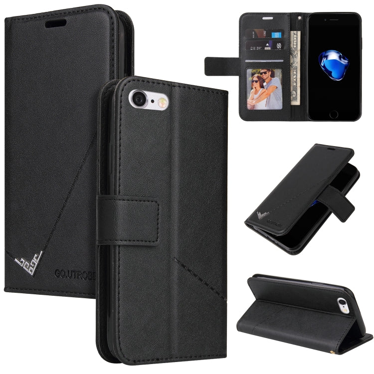 GQUTROBE Right Angle Leather Phone Case For iPhone 7 / 8 / SE 2020 / SE 2022(Black) - HoMEdemic™ 