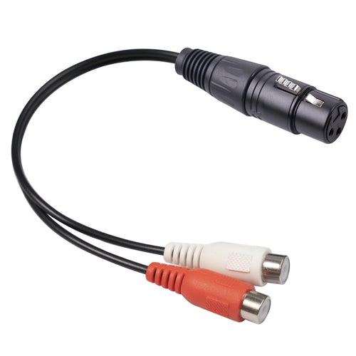 3714 3pin XLR Female to 2 x RCA Female Audio Cable, Length: 20cm - HoMEdemic™ 