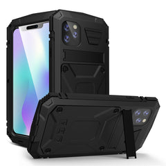 Shockproof Waterproof Dust-proof Metal + Silicone Protective Case with Holder, For iPhone 11, For iPhone 11 Pro, For iPhone 11 Pro Max, For iPhone X / XS, For iPhone XR, For iPhone XS Max - HoMEdemic™ 