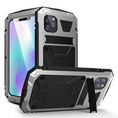 Shockproof Waterproof Dust-proof Metal + Silicone Protective Case with Holder, For iPhone 11, For iPhone 11 Pro, For iPhone 11 Pro Max, For iPhone X / XS, For iPhone XR, For iPhone XS Max - HoMEdemic™ 
