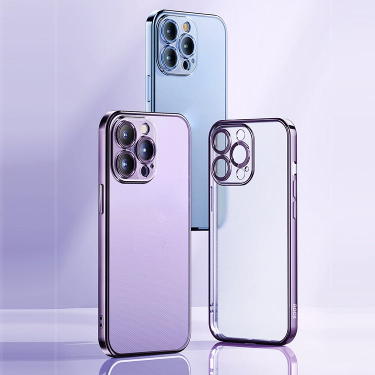 For iPhone 14 Plus ROCK Frosted Plated Phone Case (Purple) - HoMEdemic™ 