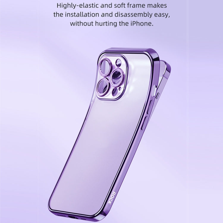 For iPhone 14 Plus ROCK Frosted Plated Phone Case (Purple) - HoMEdemic™ 