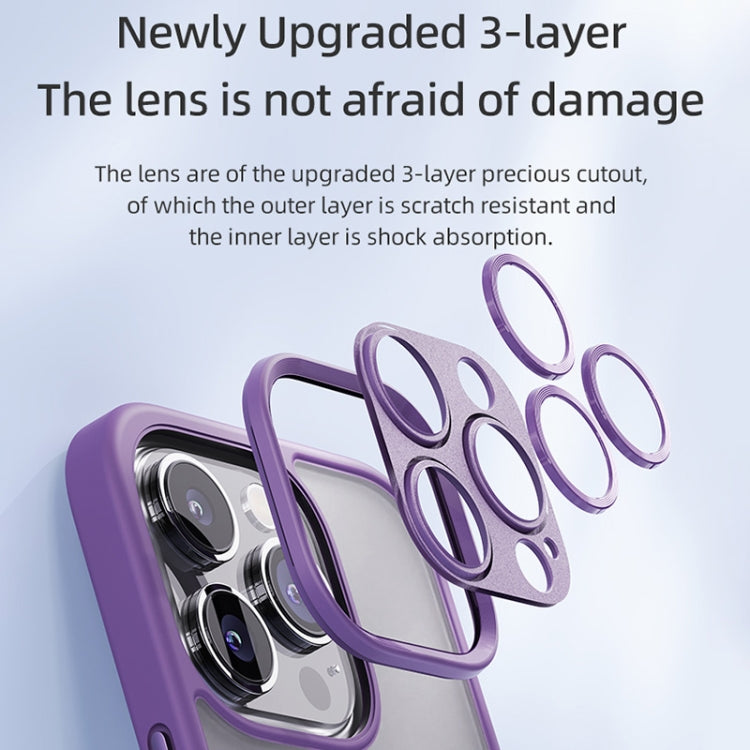 For iPhone 14 Plus ROCK Guard Skin-feel Phone Case (Purple) - HoMEdemic™ 