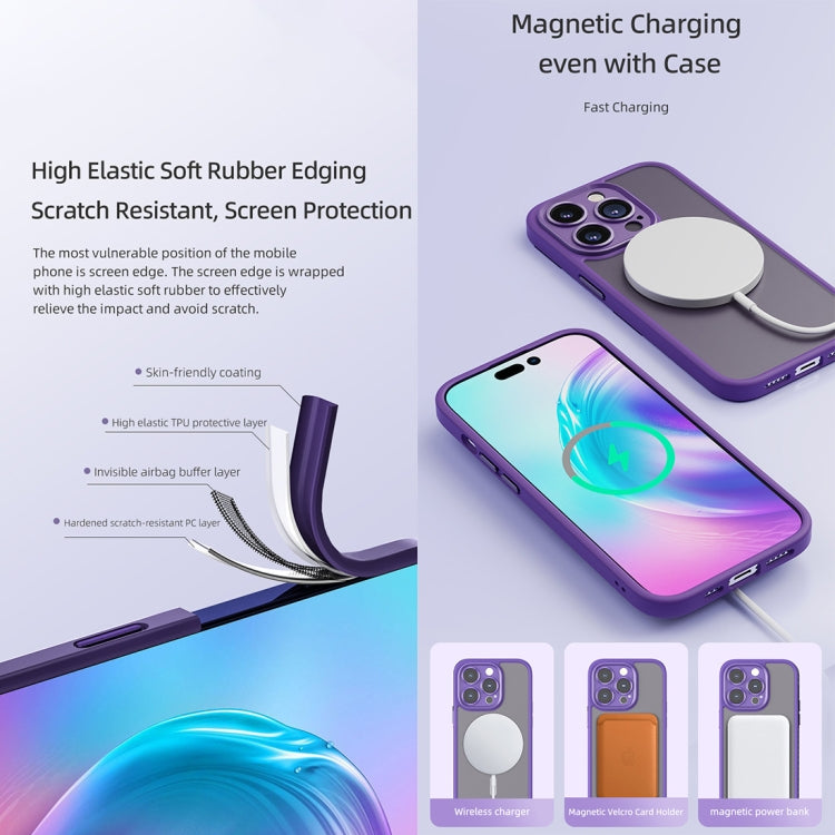 For iPhone 14 Plus ROCK Guard Skin-feel MagSafe Phone Case (Purple) - HoMEdemic™ 