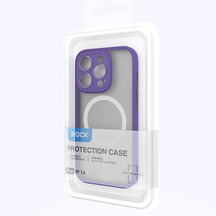 For iPhone 14 Plus ROCK Guard Skin-feel MagSafe Phone Case (Purple) - HoMEdemic™ 