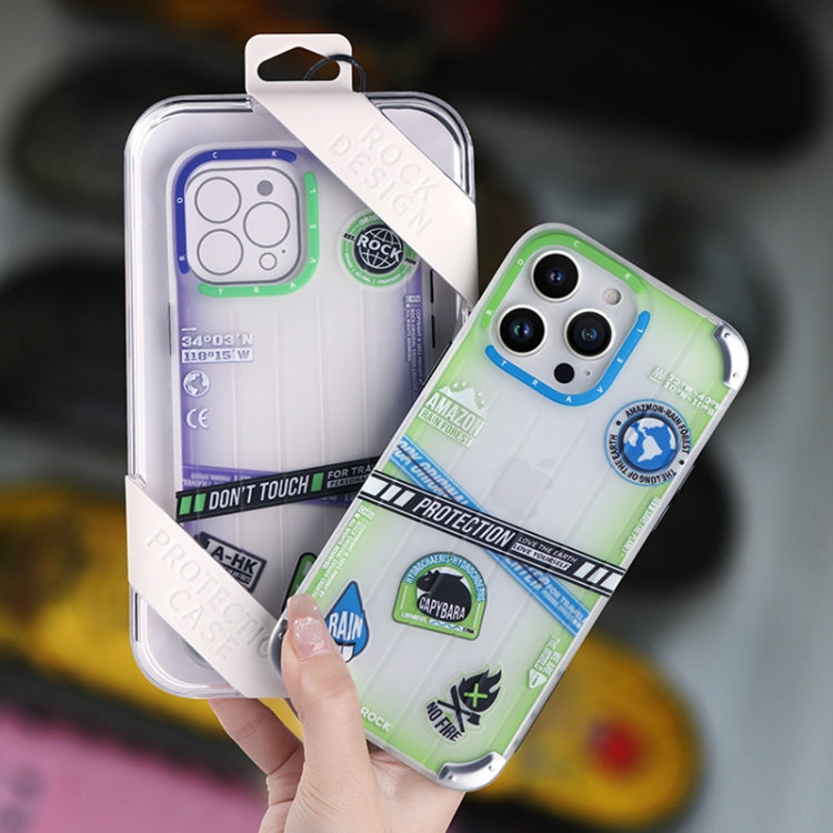 For iPhone 14 Plus ROCK InShare Travel Series PC+TPU Phone Case (D915 Highway) - HoMEdemic™ 