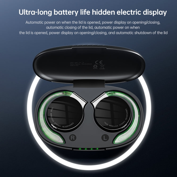 T&G F2 Ear Mount Waterproof Wireless Bluetooth Noise Reduction Earphone, Waterproof Level: IPX5(White) - HoMEdemic™ 