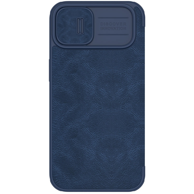 For iPhone 14 Plus  NILLKIN QIN Series Pro Crazy Horse Texture Leather Case(Blue) - HoMEdemic™ 