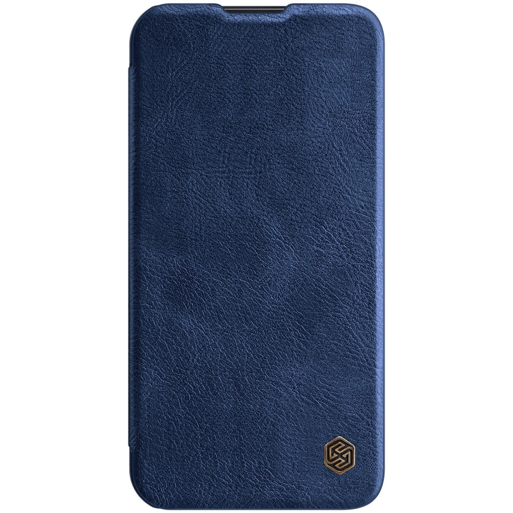For iPhone 14 Plus  NILLKIN QIN Series Pro Crazy Horse Texture Leather Case(Blue) - HoMEdemic™ 