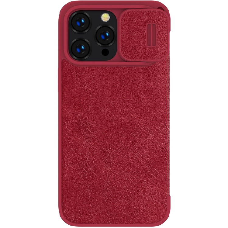 For iPhone 14 Pro NILLKIN QIN Series Pro Crazy Horse Texture Leather Case(Red) - HoMEdemic™ 