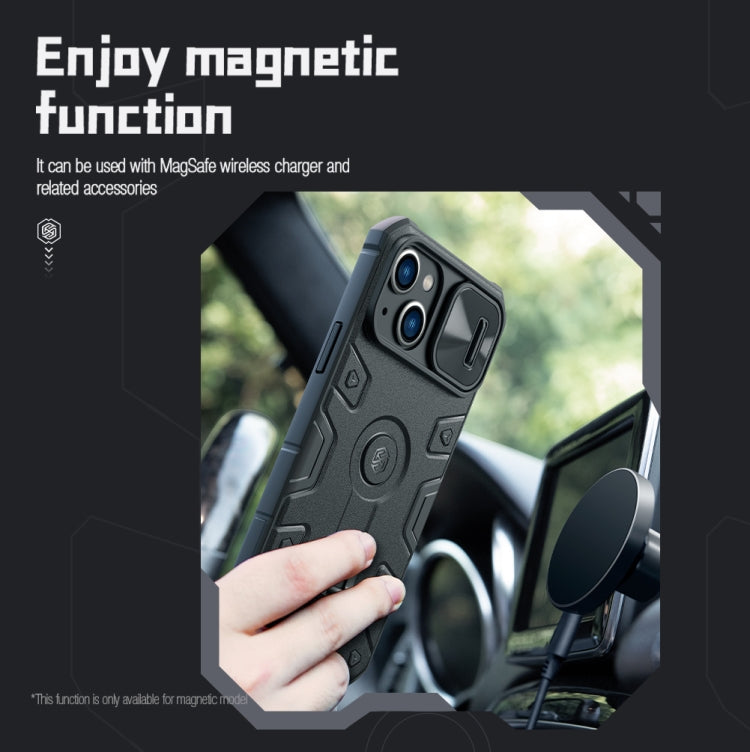 For iPhone 14 Plus  NILLKIN CamShield Armor Pro Magnetic Phone Case(Black) - HoMEdemic™ 