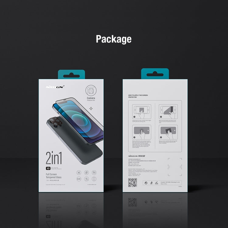 For iPhone 14 Pro Max NILLKIN 2 in 1 HD Full Screen Tempered Glass Film + Camera Protector Set - HoMEdemic™ 
