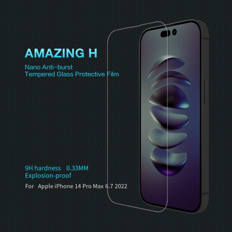 For iPhone 14 Pro Max NILLKIN H 0.33mm 9H Explosion-proof Tempered Glass Film - HoMEdemic™ 