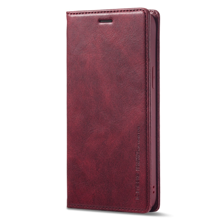 For iPhone 14 Pro LC.IMEEKE RFID Anti-theft Leather Phone Case(Red) - HoMEdemic™ 