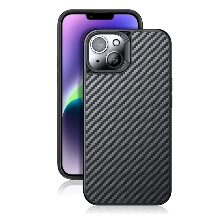 For iPhone 14 wlons Magsafe Carbon Fiber Kevlar TPU Phone Case(Black) - HoMEdemic™ 