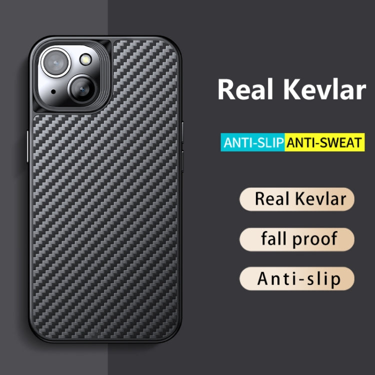 For iPhone 14 wlons Magsafe Carbon Fiber Kevlar TPU Phone Case(Black) - HoMEdemic™ 