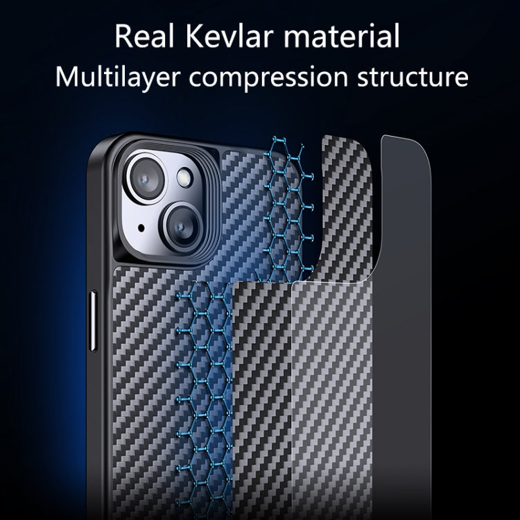 For iPhone 14 wlons Magsafe Carbon Fiber Kevlar TPU Phone Case(Black) - HoMEdemic™ 