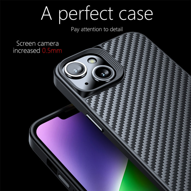For iPhone 14 wlons Magsafe Carbon Fiber Kevlar TPU Phone Case(Black) - HoMEdemic™ 