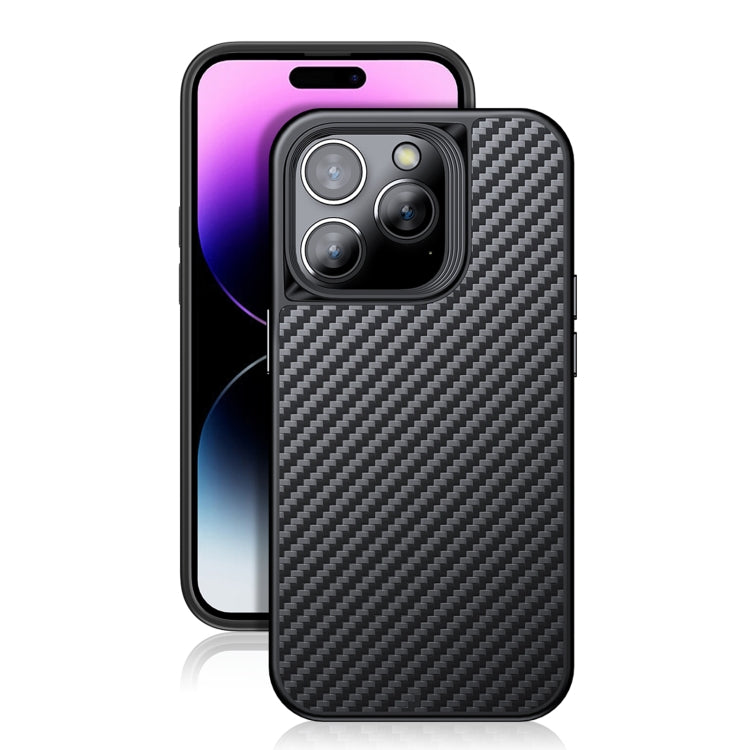 For iPhone 14 Pro wlons Magsafe Carbon Fiber Kevlar TPU Phone Case(Black) - HoMEdemic™ 