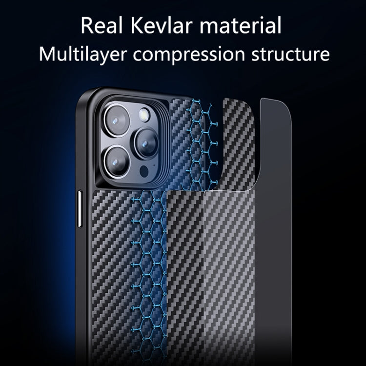 For iPhone 14 Pro wlons Magsafe Carbon Fiber Kevlar TPU Phone Case(Black) - HoMEdemic™ 