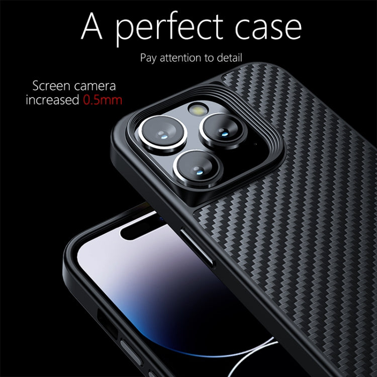 For iPhone 14 Pro wlons Magsafe Carbon Fiber Kevlar TPU Phone Case(Black) - HoMEdemic™ 