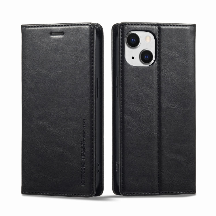 For iPhone 13 Mini LC.IMEEKE RFID Anti-theft Leather Phone Case(Black) - HoMEdemic™ 