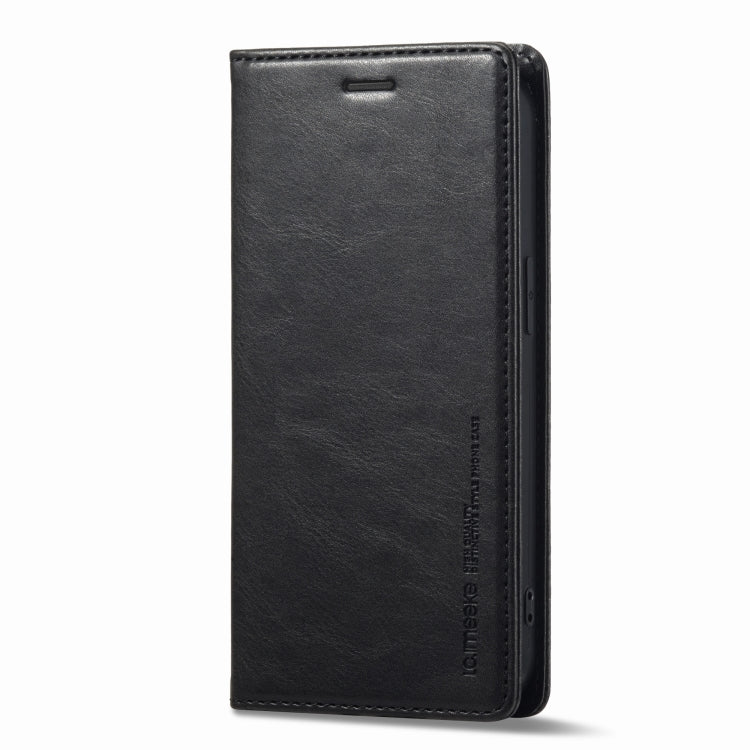 For iPhone 13 Mini LC.IMEEKE RFID Anti-theft Leather Phone Case(Black) - HoMEdemic™ 