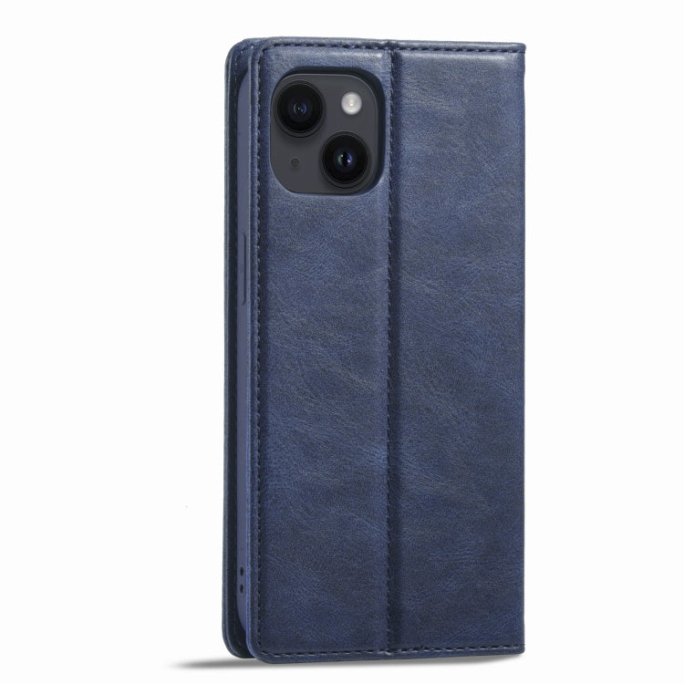 For iPhone 14 LC.IMEEKE RFID Anti-theft Leather Phone Case(Blue) - HoMEdemic™ 