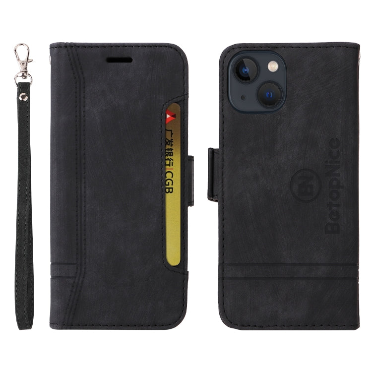 For iPhone 14 BETOPNICE Dual-side Buckle Leather Phone Case(Black) - HoMEdemic™ 