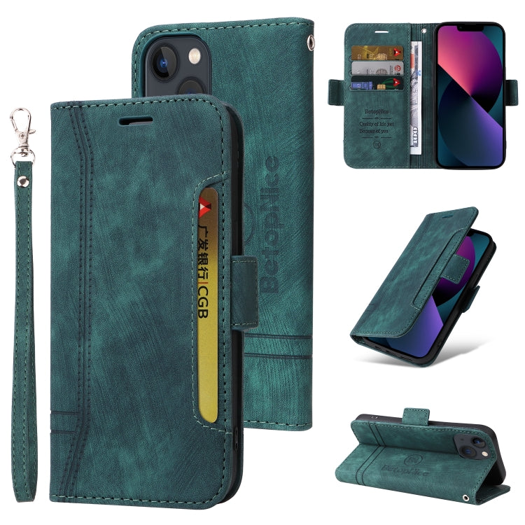 For iPhone 14 BETOPNICE Dual-side Buckle Leather Phone Case(Green) - HoMEdemic™ 