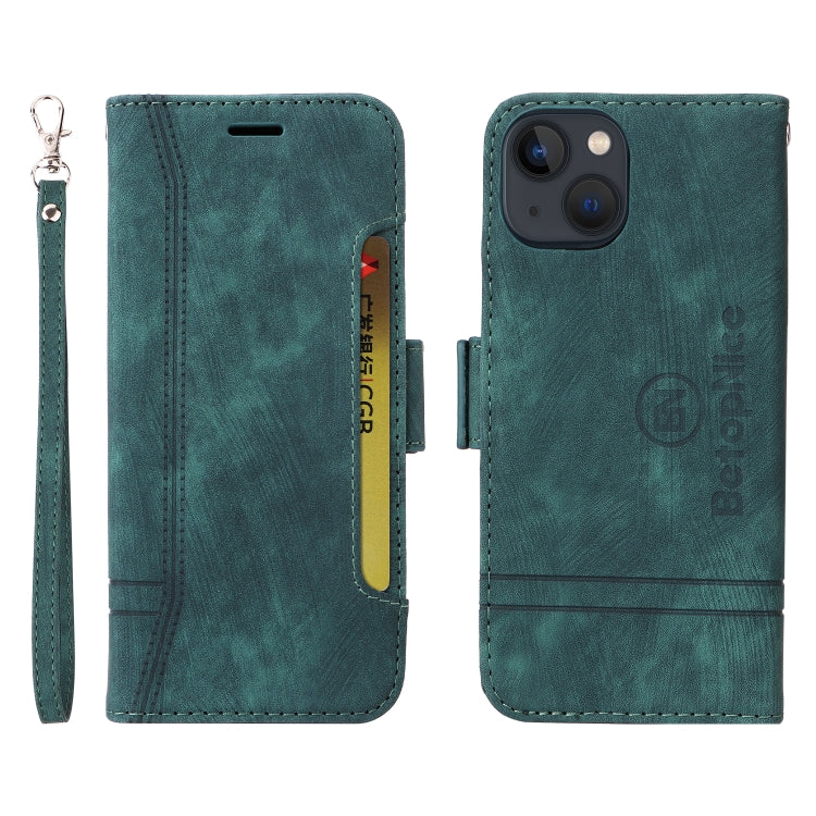 For iPhone 14 BETOPNICE Dual-side Buckle Leather Phone Case(Green) - HoMEdemic™ 