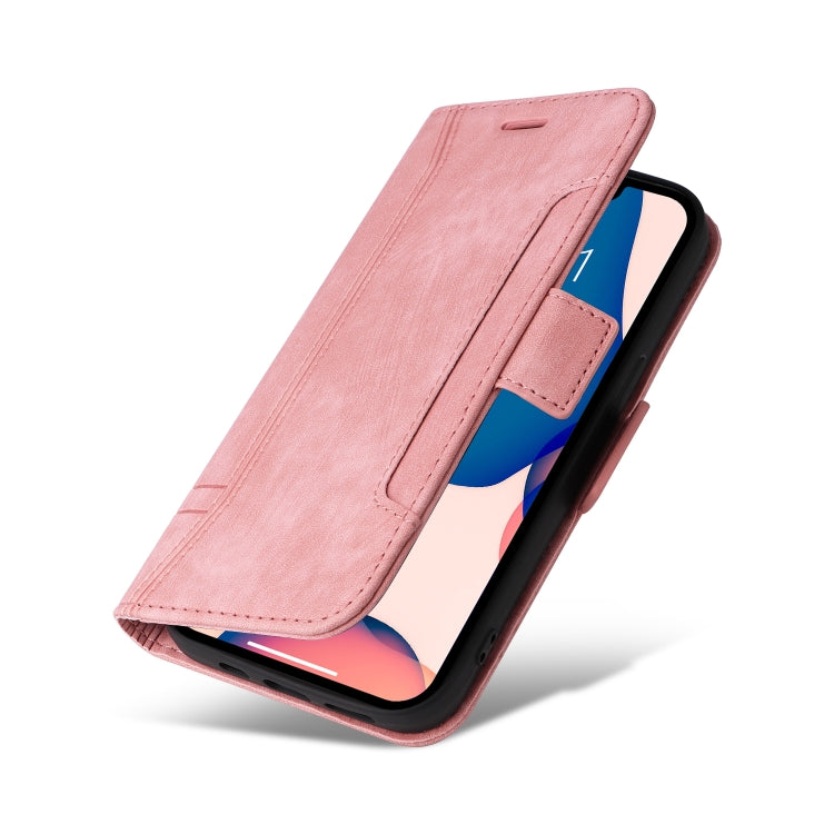 For iPhone 14 Plus BETOPNICE Dual-side Buckle Leather Phone Case(Pink) - HoMEdemic™ 